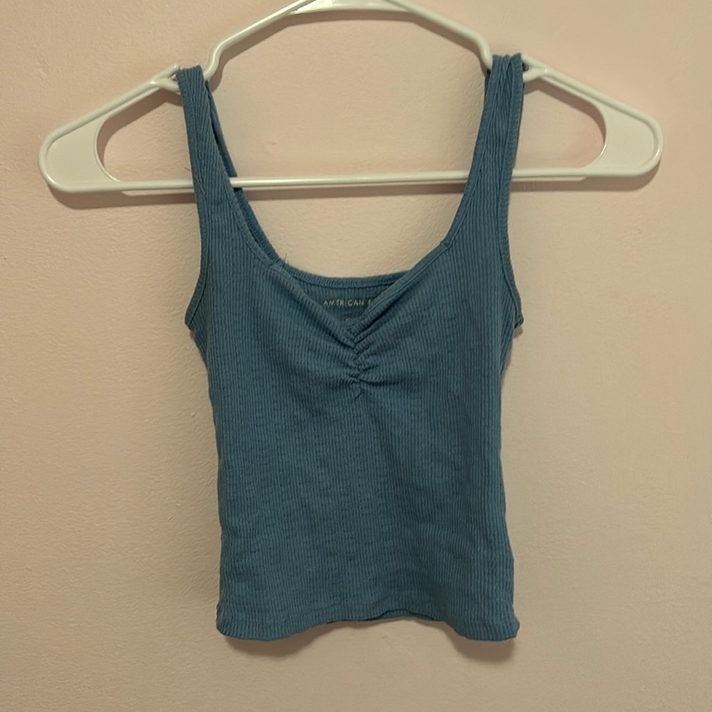 Blue cinch top